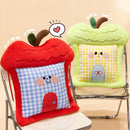 Axyaa Checkered Cloth Apple Cushion: Cute, Thick, Warm, Ground Pedestal Cover