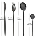 Axyaa Stainless Steel Dinnerware Set with Cutlery - 24Pcs Flatware Silverware