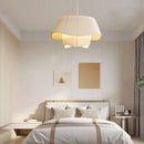 Axyaa Cream Fabric Chandelier LED Ceiling Lamp