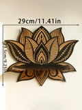 Axyaa Black Lotus Crystal Wall Shelf: Boho Floating Shelves for Aesthetic Décor