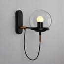 Axyaa Vintage Industrial Wall Sconce with Frosted Glass Globe