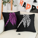 Axyaa Day of The Dead Lace Pillow Cover - Halloween Decor Pillowcase