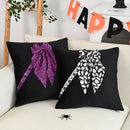 Axyaa Halloween Lace Pillow Cover Cojines Pumpkin Bat Home Sofa Decoration
