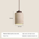 Axyaa Yellow Travertine Pendant Lamp for Bedroom, Dining, Bar - Wabi-sabi Style LED