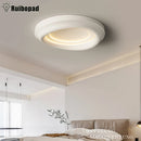 Axyaa White Round LED Ceiling Light with Remote Control for Bedroom and Living Room