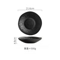 Axyaa Matte Striped Ceramic Deep Plate Set - Creative Tableware for Restaurants