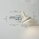 Axyaa Cream LED Swing Long Arm Wall Lamp for Living Room & Bedroom