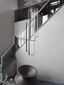 Axyaa Modern LED Stair Chandelier: Nordic Luxury Geometry Villa Pendant Lamps