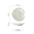 Axyaa Cream Love Plates Set of 4 - Ceramic Tableware for Dessert & Breakfast