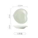 Axyaa Cream Love Plates Set of 4 - Ceramic Tableware for Dessert & Breakfast