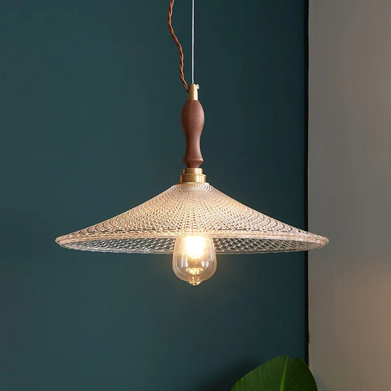 Axyaa Copper Glass LED Pendant Light - Nordic Style for Bedroom, Kitchen, Bar, Stairway