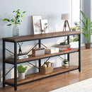 Axyaa 3-Tier Narrow Console Table with Metal Frame, 70.9" Long Sofa Entryway Table