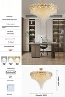 Axyaa Modern Crystal Tassel Chandelier Ceiling Pendant Lights