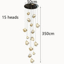 Axyaa Nordic Glass Chandelier – Interior Lighting for Stairs, Living Room, Dining Room
