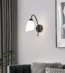 Axyaa Vintage Iron Wall Lamp Indoor Retro Bedroom Light in Black