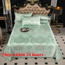 Axyaa Ice Silk Printed Naked Sleeping Mat Set, 230x250cm