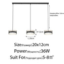 Axyaa Luxury Glass Strip Pendant Lights - Single & Triple Head Bar Suspension Lamp