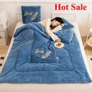 Axyaa Winter Pillow Quilt: Dual-Purpose Thickened Foldable Office Nap Blanket