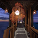 Wicker Pendant Lamp Axyaa: Rattan Japanese Style Hanging Light for Coffee Shop, Bar & Restaurant