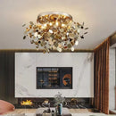 Axyaa Gold Stainless Steel Leaves LED Wall Lamp for Modern Nordic Decor