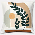 Axyaa Brown Green Abstract Pillow Cover 45x45 - Home Office Bedroom Sofa Car Decoration