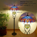Axyaa Stained Glass Tiffany Floor Lamp: American Retro Style for Living Room & Bedroom