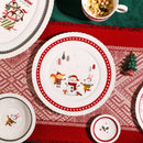Axyaa Christmas Ceramic Dim Sum Plate | Cute Festive Cutlery Design | Creative Gift