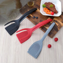 Axyaa 2-in-1 Spatula Tongs for Cooking, Non-Stick Flip Turner Tool & Omelette Steak Helper