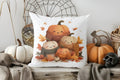 Axyaa Moonlit Woods & Pumpkins Pattern Cushion Cover for Sofa, Bedroom, Car