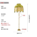 Axyaa Vintage Tassels Floor Lamp LED E27 Copper Art Deco Standing Light