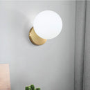 Axyaa Nordic Glass Ball Study Porch Wall Lamp - Simple Creative Bedside Decoration