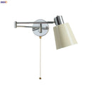 Axyaa Cream LED Swing Long Arm Wall Lamp for Living Room & Bedroom
