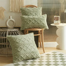 Axyaa Vintage Knitted Plush Pillow Cover 45x45 - Cozy Sofa Couch Cushion Case
