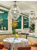 Axyaa Modern Crystal Chandelier Pendant Light for Home Living Room and Coffee Bar