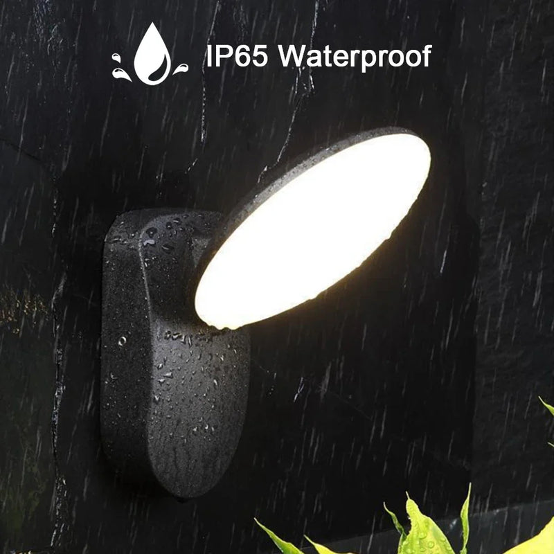 Axyaa 12W Outdoor Wall Lamp - Motion Sensor LED Aluminum Sconce, Waterproof IP65