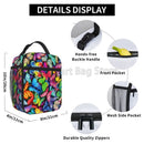 Colorful Butterfly Axyaa Insulated Lunch Bag for Work Travel and Picnic