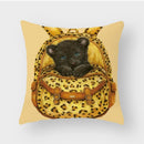 Axyaa Cute Animal Print Cushion Cover 45x45cm for Home Sofa Décor