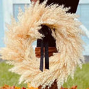 Axyaa Bohemian Reed Wreath | Wall Decoration | Garland Hanging Ornament