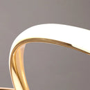 Axyaa Gold LED Chandelier: Modern Home Lighting for Living Room, Dining Room, Kitchen Ceiling Decoration