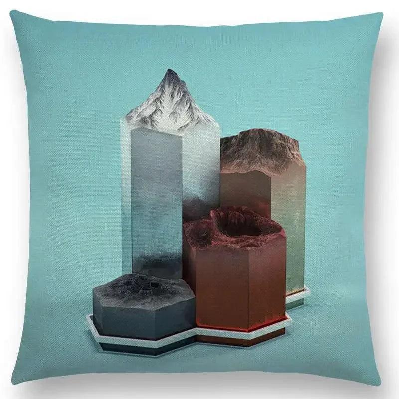 Vivid Axyaa 3D Print Spar Metal Sofa Cushion Cover Suite
