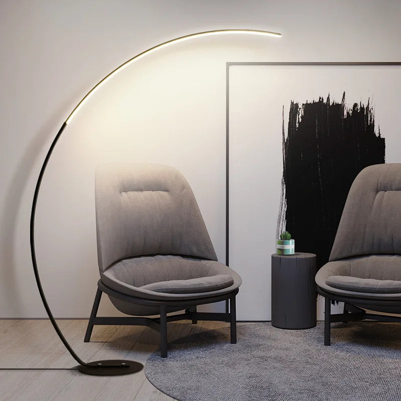 Nordic Stylish Fishing Floor Lamp RGB for Indoor Lighting by Axyaa