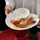 Axyaa Conch Shape Ceramic Snack Plate Set for Molecular Cuisine Dining