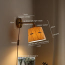 Axyaa Ceramic Copper LED Wall Sconce for Modern Living Room Bedroom Bar Mirror Light