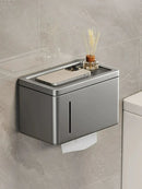 Axyaa Toilet Tissue Box: Wall Mounted Bathroom Paper Storage Rack