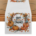 Axyaa Thanksgiving Plants Garland Pumpkin Bird Table Runner for Kitchen Dining Decor