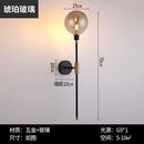 Axyaa Modern Black Iron Glass Ball LED Wall Lamp for Living Room Bedroom Decor