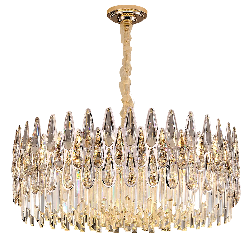 Axyaa Crystal Hall Chandelier: Luxe Spiral Staircase Light