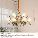 Axyaa Retro Glass Chandelier | Luxury Transparent Pendant Lamp for Home, Hotel, Villa