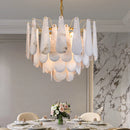 Axyaa Modern LED Rain Drop Chandelier for Bedroom and Living Room