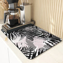 Axyaa Zebra Print Absorbent Mat: Antiskid & Quick Dry Drying Mat for Kitchen & Bathroom